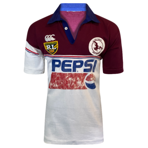 Front image of 1995 vintage manly sea eagles jersey