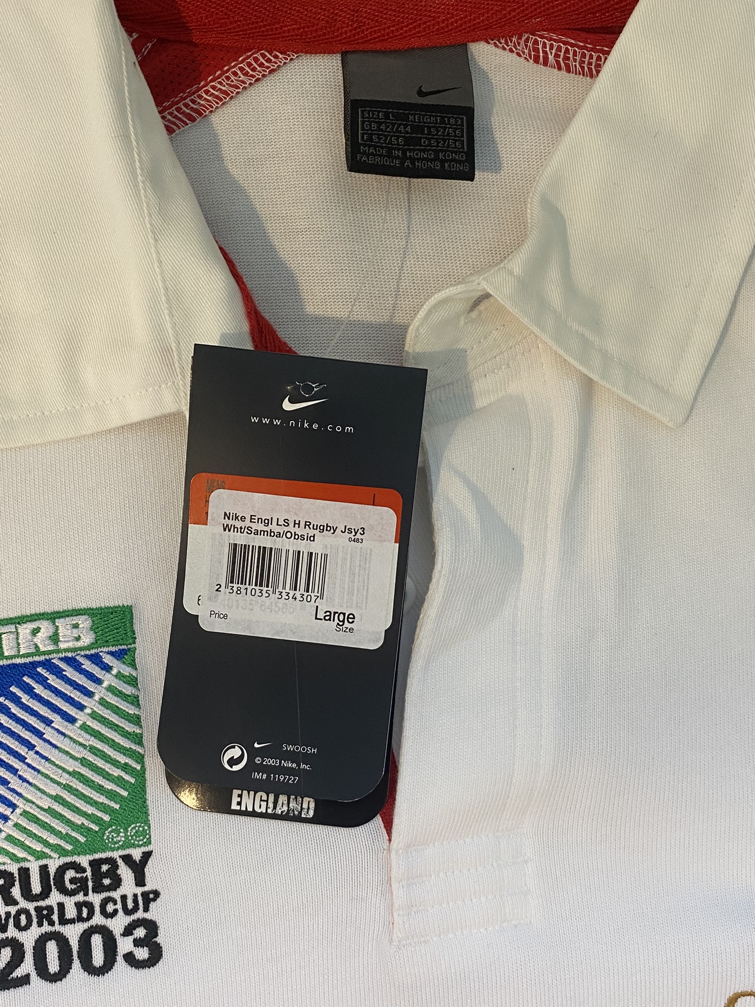 2003 England World Cup Jersey with Tags - Image 7