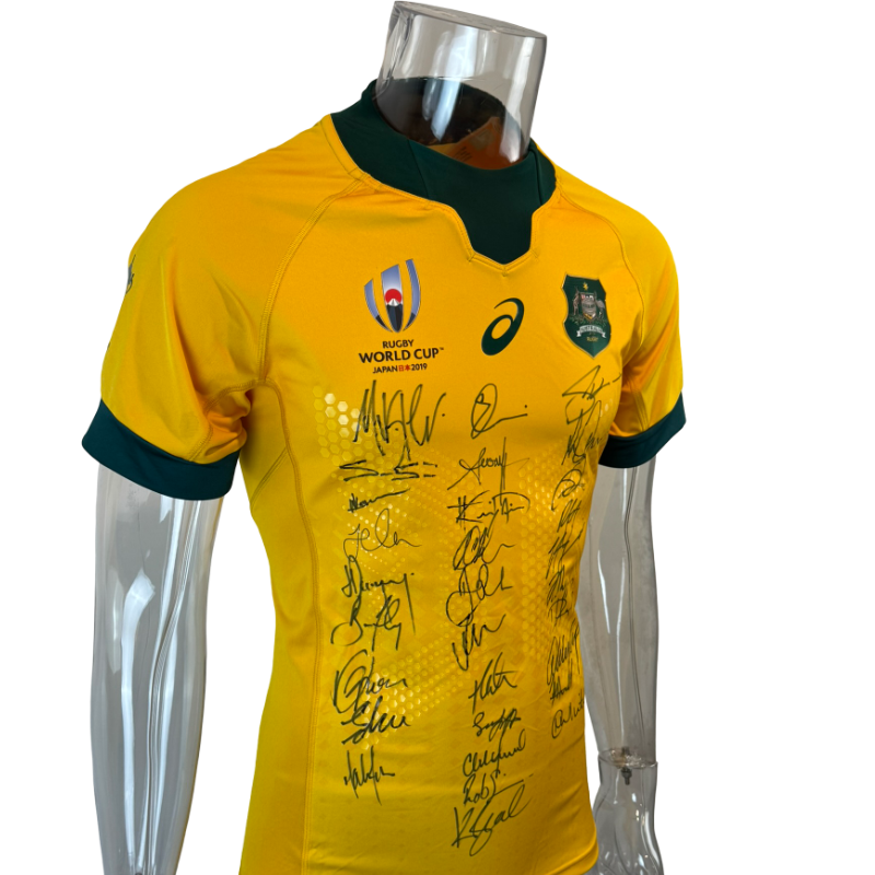 2019 Wallabies World Cup Fully Signed Jersey with Tags - Image 4